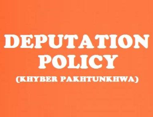 REVISION OF DEPUTATION POLICY FOR THE PURPOSE OF HIGHER STUDIES (KPK) — The terms and conditions of the Revised Policy / Criteria of deputation of doctors for Postgraduate courses. The Period of deputation will not be extended beyond the normal period of the course, which should be assessed by Administrative Department before making reference to Finance Department. The doctor not completing their courses in the stipulated period can be given extraordinary leave without pay for another year.