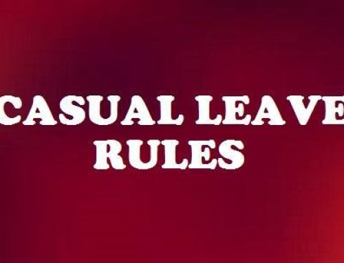 CASUAL LEAVE RULES (PUNJAB GOVERNMENT) — A Government Servant on casual leave or on quarantine leave is not treated as absent from duty and his pay and allowances are not intermitted, as such leave is not recognized regular leave. Casual leave should not ordinarily exceed 10 days at a time and 25 days during any one calendar year. The sanctioning authority may, however, grant casual leave up to 15 days at a time in special circumstances. No government servant may leave his headquarters during casual leave or holidays except with the permission of the Sanctioning Authority.